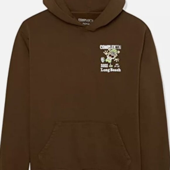 Complexcon X Verdy Logo Hoodie Brown Size M - Picture 2 of 2